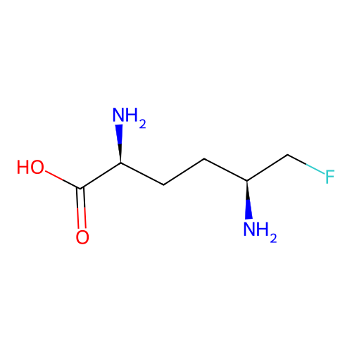 (2S,5S)-2,5-diamino-6-fluorohexanoic acid structure