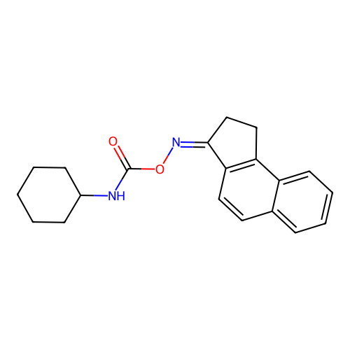 3H-Benz(e)inden-3-one, 1,2-dihydro-, O-((cyclohexylamino)carbonyl)oxime structure