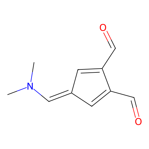 4-[(Dimethylamino)methylene]-2,5-cyclopentadiene-1,2-dicarbaldehyde structure