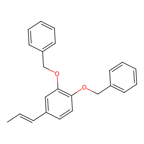 1,2-bis(phenylmethoxy)-4-[(E)-prop-1-enyl]benzene structure
