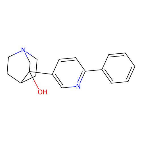 1-Azabicyclo[2.2.2]octan-3-ol, 3-(6-phenyl-3-pyridinyl)- structure