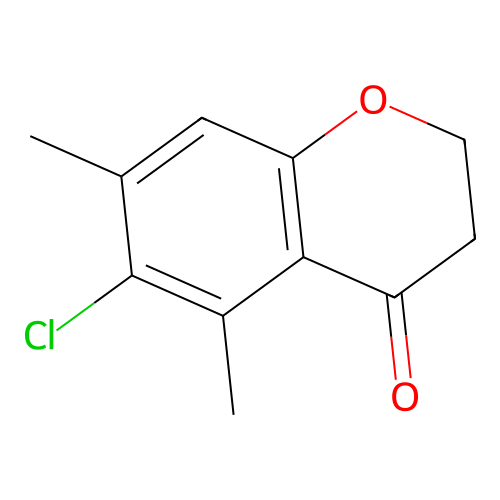 6-chloro-5,7-dimethyl-3,4-dihydro-2H-1-benzopyran-4-one structure