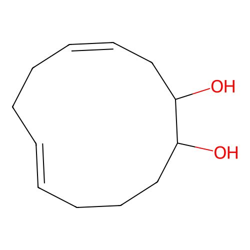 (2R)-4,8-cyclododecadiene-1,2-diol structure