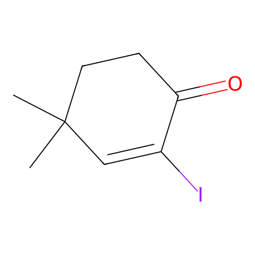 2-Iodo-4,4-dimethylcyclohex-2-enone structure