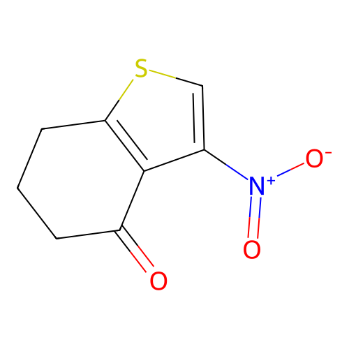 3-nitro-6,7-dihydro-5H-1-benzothiophen-4-one structure