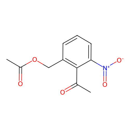 (2-Acetyl-3-nitrophenyl)methyl acetate structure