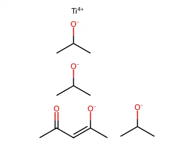Titanium, (2,4-pentanedionato-kappaO2,kappaO4)tris(2-propanolato)- structure