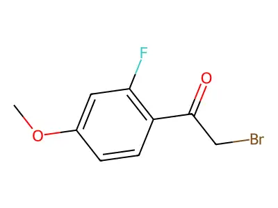 2-Fluoro-4-methoxyphenacyl bromide structure