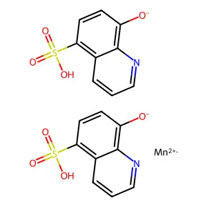 Bis(5-sulfo-8-quinolinolato)manganese structure
