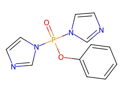 1-[Imidazol-1-yl(phenoxy)phosphoryl]imidazole structure
