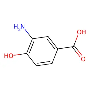 3-氨基-4-羟基苯甲酸 structure
