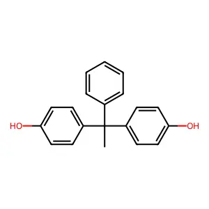 4,4'-(1-Phenylethylidene)bisphenol structure