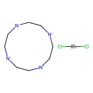Dichlororhodium;1,4,7,10-tetrazanidacyclododecane structure