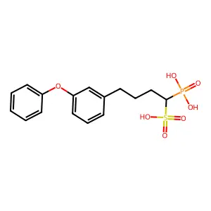 Benzenebutanesulfonic acid, 3-phenoxy-alpha-phosphono-, (alphaS)- structure