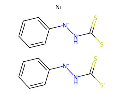 nickel;bis(N-phenylazanidylcarbamodithioate) structure