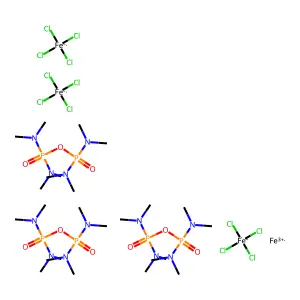 Iron(3+), tris(octamethyl pyrophosphoramide)-, tris(tetrachloroiron(1-)) structure