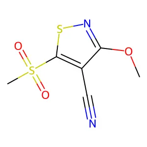 5-Methanesulfonyl-3-methoxy-1,2-thiazole-4-carbonitrile structure