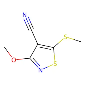 4-Isothiazolecarbonitrile, 3-methoxy-5-(methylthio)- structure
