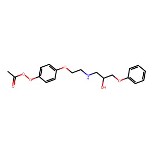 Acetic acid, (4-(2-((2-hydroxy-3-phenoxypropyl)amino)ethoxy)phenoxy)-, (R)- structure