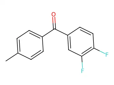 3,4-Difluoro-4'-methylbenzophenone structure