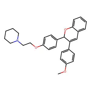 2-(4-(2-Piperidinoethoxy)phenyl)-3-(4-methoxyphenyl)-2H-benzopyran structure