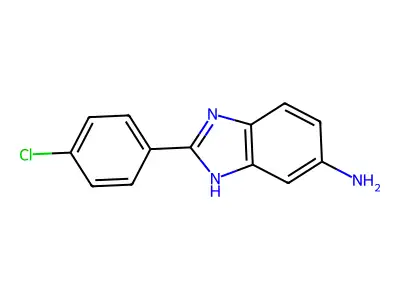 2-(4-chlorophenyl)-3H-benzimidazol-5-amine structure