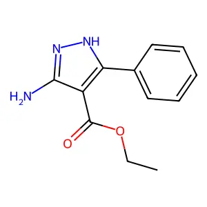 Ethyl 3-amino-5-phenyl-1H-pyrazole-4-carboxylate structure
