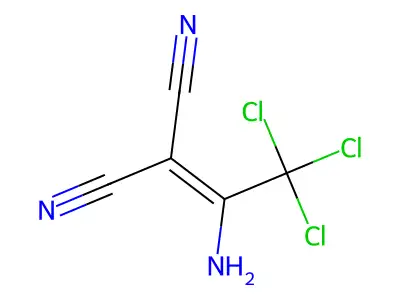 2-(1-Amino-2,2,2-trichloroethylidene)propanedinitrile structure