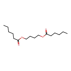 Butane-1,4-diyl dihexanoate structure