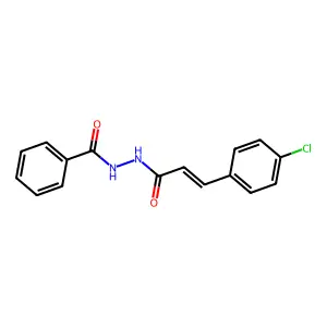 N'-[3-(4-chlorophenyl)prop-2-enoyl]benzohydrazide structure