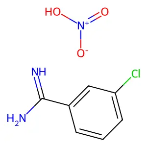 Benzamidine, m-chloro-, mononitrate structure