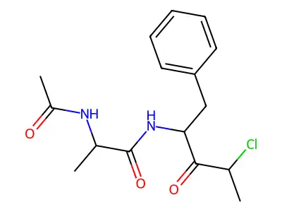 N-Acetyl-alanyl-phenylalanyl chloroethyl ketone structure