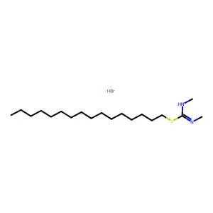 2-十六烷基-1,3-二甲基-2-硫代假脲 氢溴酸盐 structure