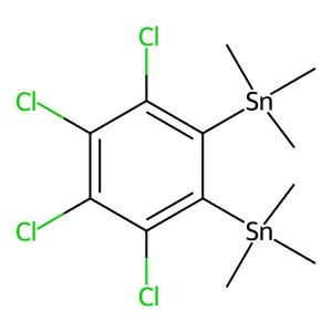 Trimethyl-(2,3,4,5-tetrachloro-6-trimethylstannylphenyl)stannane structure