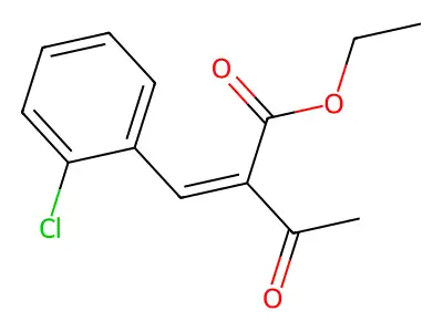 Ethyl 2-(2-chlorobenzylidene)acetoacetate structure