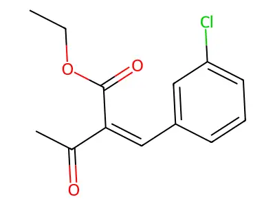 Ethyl 2-acetyl-3-(3-chlorophenyl)acrylate structure