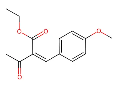 Ethyl 2-[(4-methoxyphenyl)methylidene]-3-oxobutanoate structure