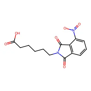6-(4-nitro-1,3-dioxo-1,3-dihydro-2H-isoindol-2-yl)hexanoic acid structure