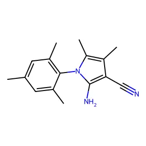 2-Amino-4,5-dimethyl-1-(2,4,6-trimethylphenyl)pyrrole-3-carbonitrile structure
