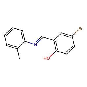 4-Bromo-2-(O-tolylimino-methyl)-phenol structure