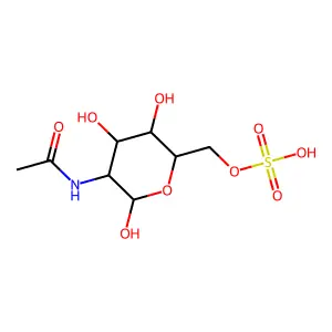 N-Acetyl-D-galactosamine 6-sulfate structure