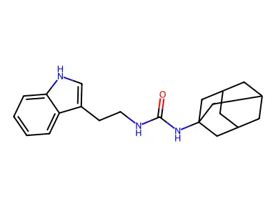1-(1-adamantyl)-3-[2-(1H-indol-3-yl)ethyl]urea structure