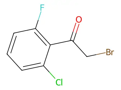 2-Chloro-6-fluorophenacyl bromide structure