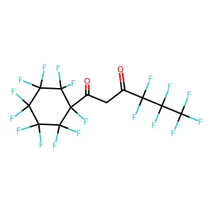 1-Undecafluorocyclohexyl-3-heptafluoropropylpropan-1,3-dione structure
