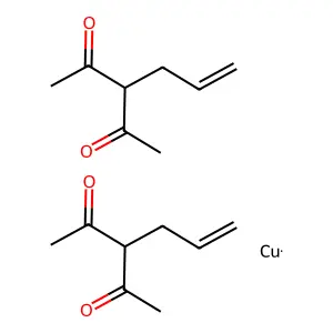 Copper;bis(3-prop-2-enylpentane-2,4-dione) structure
