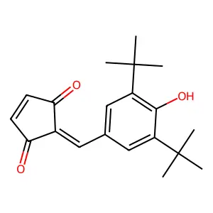 2-((3,5-di-tert-Butyl-4-hydroxyphenyl)-methylene)-4-cyclopentene-1,3-dione structure