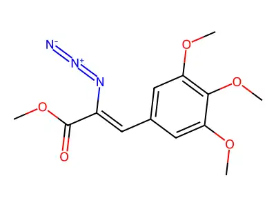 2-Propenoic acid, 2-azido-3-(3,4,5-trimethoxyphenyl)-, methyl ester structure