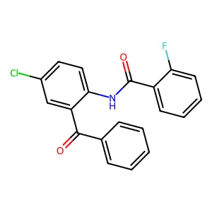N-(2-Benzoyl-4-chlorophenyl)-2-fluorobenzamide structure