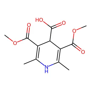 3,5-Bis(methoxycarbonyl)-2,6-dimethyl-1,4-dihydropyridine-4-carboxylic acid structure