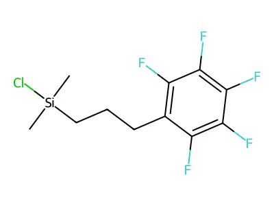 Chlorodimethyl[3-(2,3,4,5,6-pentafluorophenyl)propyl]silane structure